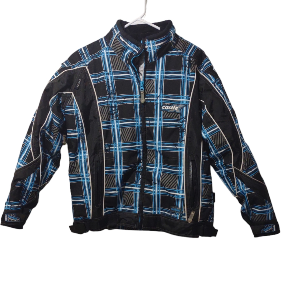 Women’s Castle X Racewear Jacket Coat Black and Blue Size L Large Ladies